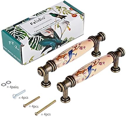 Cabinet Handles Rubbed Bronze Cabinet Pulls Drawer Handles Felidio Rustic Ceramic Kitchen Cupboard Handles Drawer Pulls Hardware 2 Pack 4 8 Length 3 3 4 Hole Center Amazon Sg Home Improvement