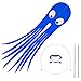Skyborn Blue Alien Jellyfish Kites With Flying Winder And 200 Feet Of Line - Huge (8.5 feet x 2 feet) Excellent Flyer - Beautiful Design And Colors - Top Quality Materials And Construction