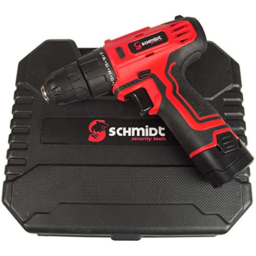 SCHMIDT security tools Akku-Bohrschrauber PD-01 LED-Licht 15Nm Akkuschrauber inkl. Akku 10,8V 1,5Ah Li-Ion Ladegerät… – Bild 4