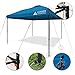 Leader Accessories Pop Up Canopy Tent 10'x10' Canopy Instant Canopy Shelter Straight Leg Including Wheeled Carry Bag, Blue