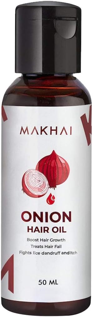 Makhai Onion Hair Oil for Hair Growth with 21 Vital Oils and Natural Ingredients 50ml