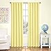 ECLIPSE Microfiber Blackout Thermal Rod Pocket Window Curtain for Bedroom or Nursery (1 Panel), 42 in x 63 in, Yellow
