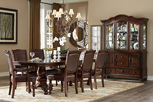 Licona Traditional Buffet & Hutch in Brown Cherry