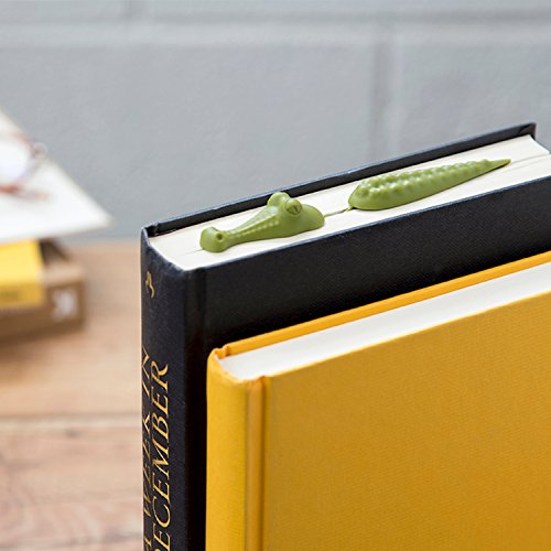 Peleg Design Crocomark and Hippomark, Cool Animal Bookmark Set (2 Pack) Crocodile and Hippo Shaped Bookmarks for Kids and Adults