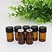 24pcs 3 ml Amber Glass Essential Oil Bottle with Orifice Reducer and cap (24)