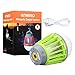 ENKEEO 2-in-1 Camping Lantern Bug Zapper Tent Light - Portable IPX6 Waterproof Mosquito Killer LED Lantern with 2000mAh Rechargeable Battery, Retractable Hook, Removable Lampshade (Green)