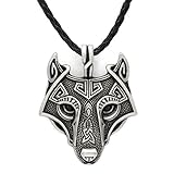 TTKP Norse Vikings Pendant Necklace Norse Wolf Head Necklace Original Animal Jewelry Wolf Head hange