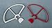 SummitLink Snap On/Off Prop Guards 2X Red 2X White for Phantom 1 2 3 Quick Connect Tool Free Also Fit on Phantom 3 Standard