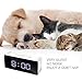 Alarm Clock Large Digital LED Display Portable Modern Battery Operated Mirror Clock USB Powered Smart Snooze Multi-Function Time Temperature Fits for Office Bedroom Dormitory Travel (White)