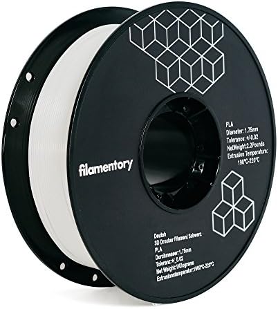 Filamentory 3D PLA-2.2LBS 1.75-GLOW PLA 3D Printer Filament, Dimensional Accuracy +/- 0.02 mm, 1 kg Spool, 1.75 mm, Glow in the Dark