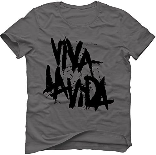 Coldplay Viva la Vida Man's T-Shirt Large Grey