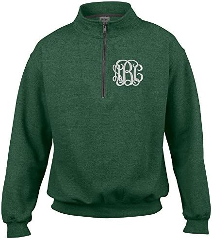 Monogrammed Quarter Zip Sweatshirt