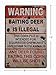 ERLOOD Warning Baiting Deer Is Illegal Metal Tin Sign, Tin Signs Vintage Coffee Wall Coffee & Bar Decor,size 12 X 8