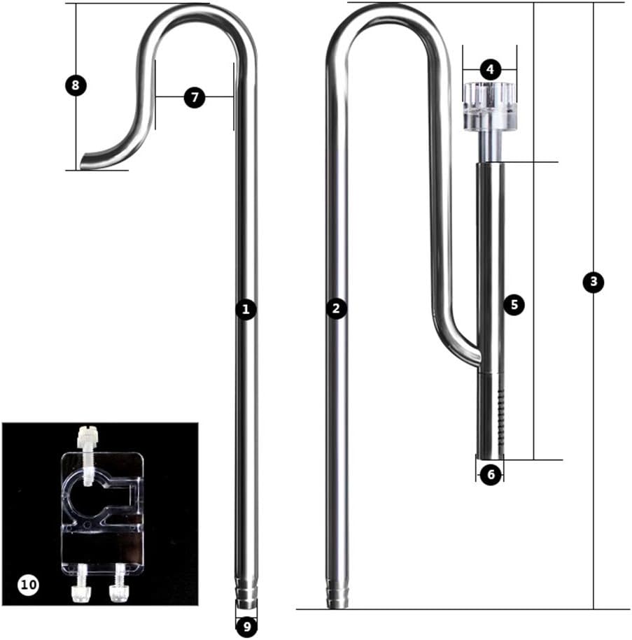 LYXMY Inflow & Outflow Pipe Set, Metal Lily Pipe Surface-Skimmer ...