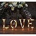 SAND MINE Wooden LED Letter Lights, LED Love Shaped Letters Sign, Battery Powered Christmas Lamp, Love Signs Light for Night Light Wedding Birthday Party Home Bar Decoration