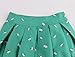 Changuan Women's A-line Pleated Vintage Skirt Print Casual Flared Midi Skirts