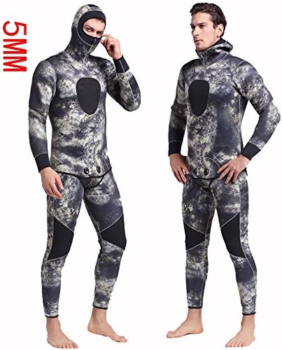 2 piece Men's Wetsuit Spearfishing Camouflage Camo 3mm/5mm Jumpsuit Fullsuit Diving, Snorkeling & Swimming