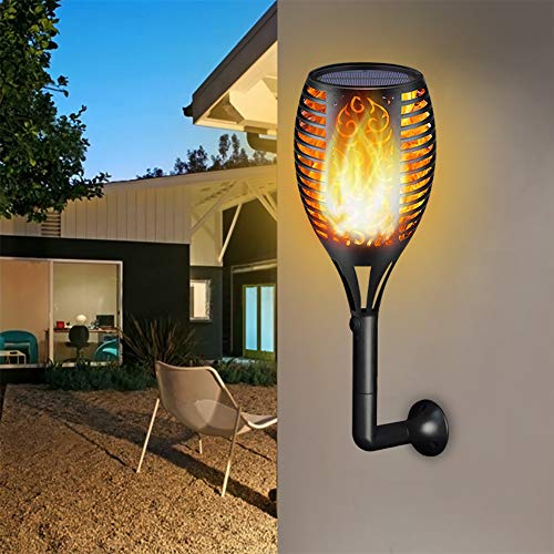 Solar Lights,Waterproof Flickering Flames Torches Lights Outdoor Solar Light Landscape Decoration Lighting Dusk to Dawn Auto On/Off Security Torch Light for Pathway, Patio, Yard, Garden 1 Pack