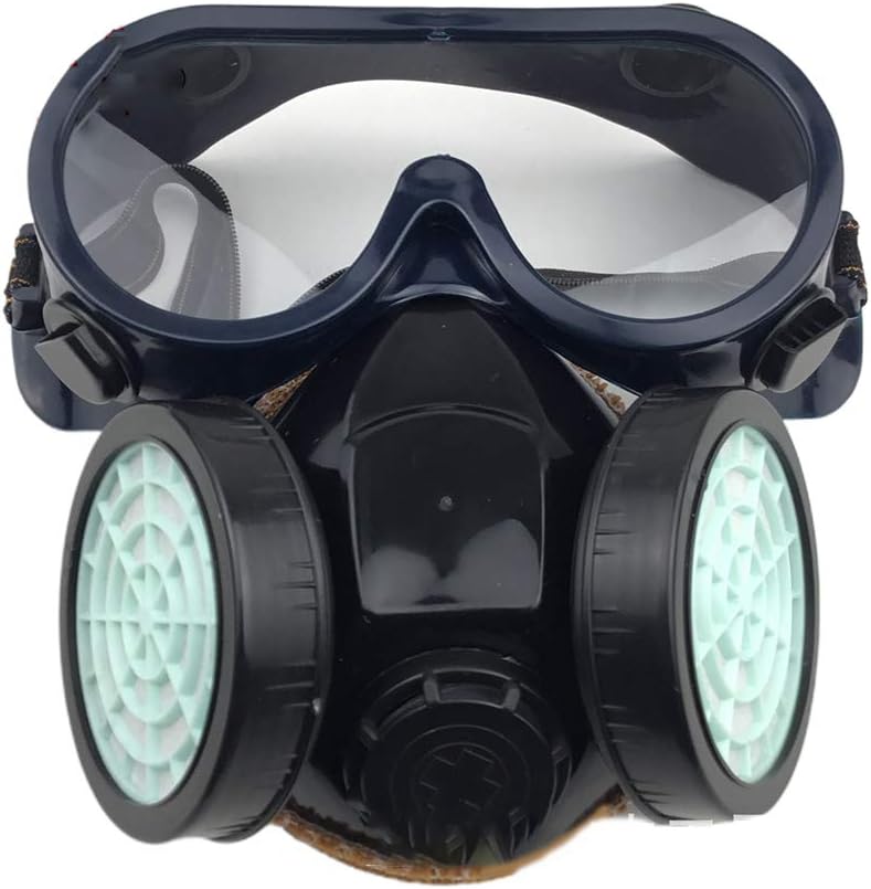 FANER Dual Pot Industrial Gas Mask Respirator Anti Dust Filtter Goggles Spray Chemical