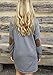 Women's Elbow Patch Shift Color Block T-Shirt Dress (XS, Dark Grey)