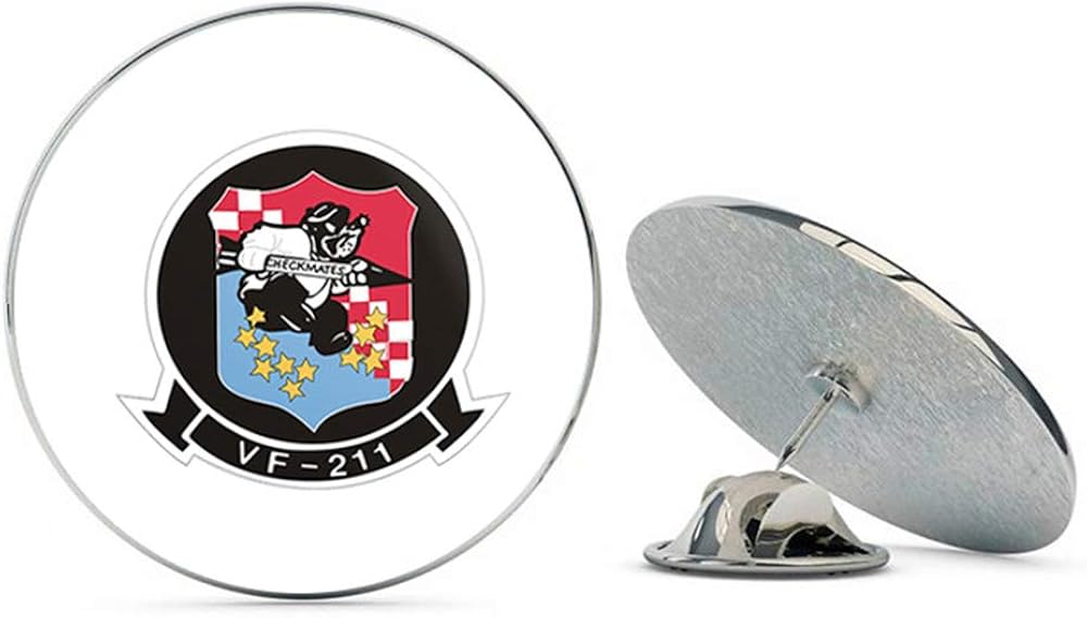 Amazon Com Us Navy Vf 211 Fighting Checkmates Patch Military Veteran Usa Pride Served Gift Metal 0 75 Lapel Hat Pin Tie Tack Pinback Jewelry