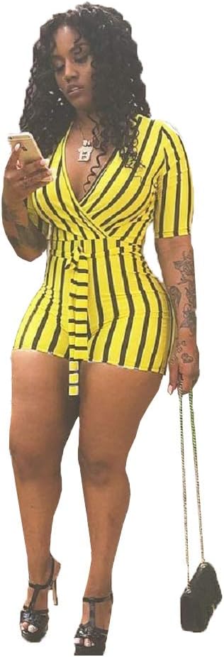 Women's Summer Romper Boho Playsuit African Print Jumpsuits Beach Outfits