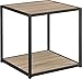 Altra Furniture End Table with Metal Frame, Beautiful Sonoma Oak Finish