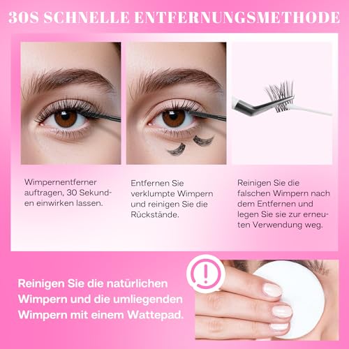 CALAILIS Pack of 168 DIY Cluster Eyelashes, D Curl Individual Extensions, Eyelash Extensions, Volume Tufts for Home (03, 10-16 Mix)
