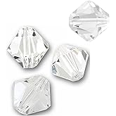 200pcs Authentic Preciosa 6mm Faceted Bicone Crystal Loose Beads Crystal Clear Compatible with Swarovski Elements Crystals for Craft Jewelry Making Pre-B601