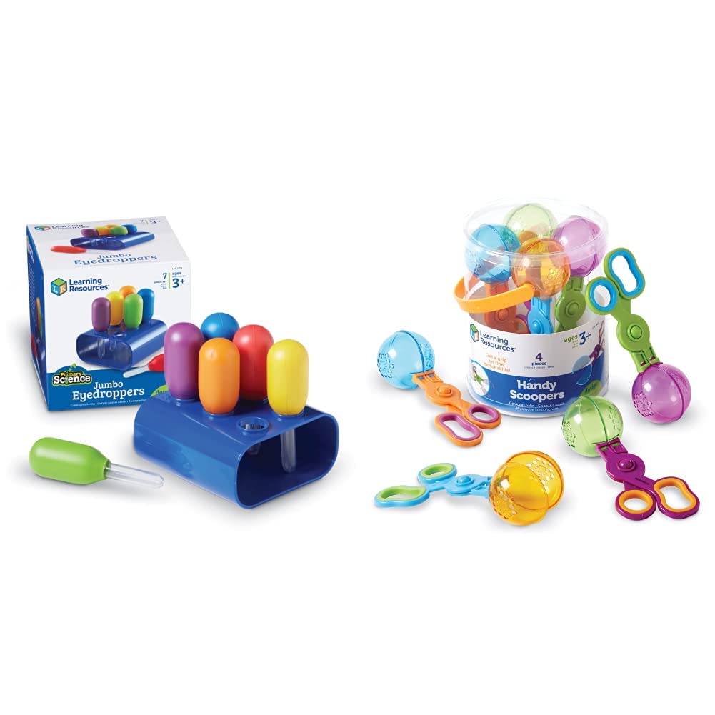 Learning Resources Primary Science Jumbo Droppers with Stand & Handy Scoopers