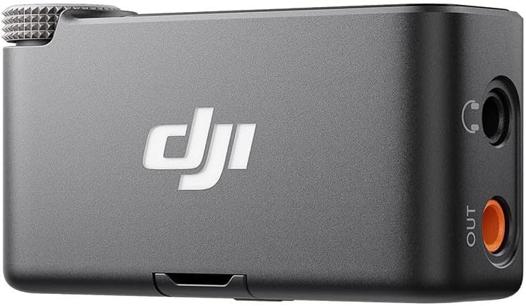 DJI Mic 2 (1 TX+1 RX), microfone sem fio com cancelamento inteligente de ruído, gravação interna flutuante de 32 bits, som otimizado, alcance de 250m, microfone para iPhone e Android