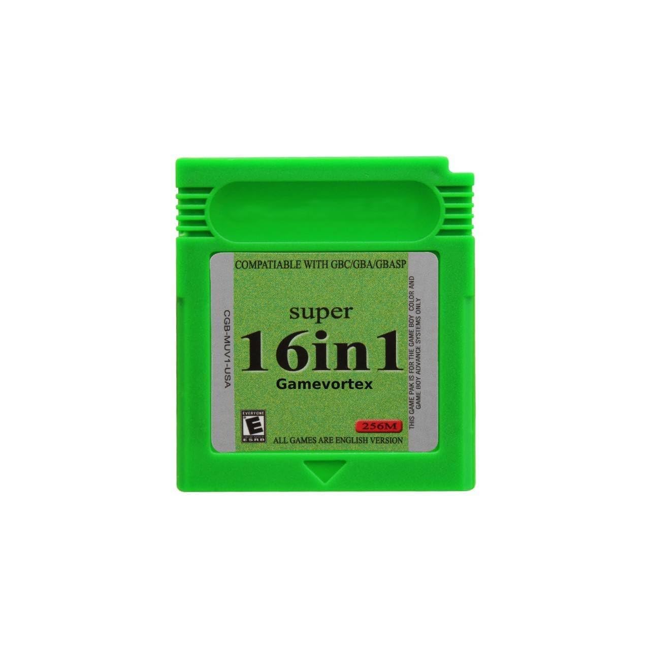 Super Cartridge 16 in 1 Game Boy Color GBC 16bits, Video Game Cartridge Card For Handheld Console