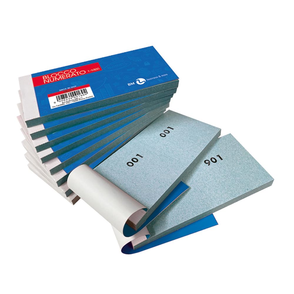 BM BeMore Mod 9, 0100160, 10 Numbered Blocks 1-1000, Size 13 cm x 6 cm, Pack of 10 Coloured Blocks