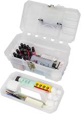 Akro-Mils 09514CFT 14-Inch Plastic Art Craft Storage Tool Box Semi-Clear view 6
