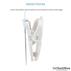 1InTheOffice Cubicle Clips, White, 40/Pack