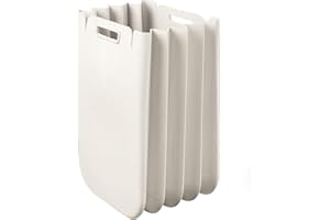 GUZZINI 25 Litre Storage Container - Eco Packly Foldable for Storage, Multi - Purpose Container for Storage, Home Recycling, Bin - 100% Recycled Plastic - Kitchen, Garage, Bedroom Use (Milk White)