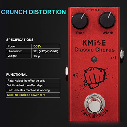 Kmise Classic Chorus Electric Guitar Effects Pedal Mini Single Type DC