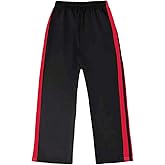 RoseSeek Boy's Striped Side Casual Pants Wide Leg Loose Trousers Streetwear Sports Pants