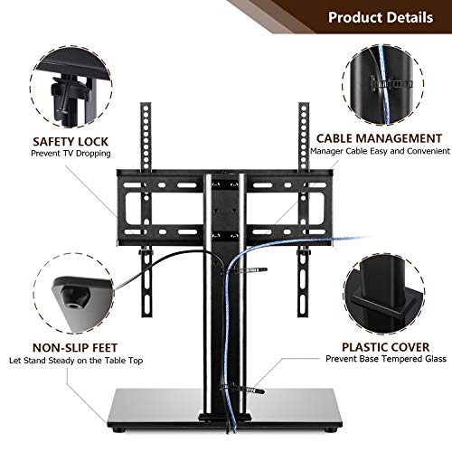 TAVR Universal Swivel TV Stand Base Tabletop TV Stand for 27 32 42 43