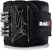 RAK Magnetic Wristband for Holding Screws, Nails and Drill Bits for Men - Made from Premium Ballistic Nylon wi