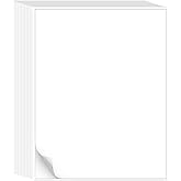 L LIKED 50 Sheets Full Page Label Papers, 8.5 x 11 in Printable White Sticker Paper for Inkjet & Laser Printer - Matte