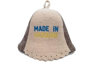 ASKOLD Ukrainian Sauna Hat Wool Embroidered Made in Ukraine - Banya Hat for Men Sauna Cap for Women Wool Sauna Hat for Women, Finnish Sauna Hat for Men Felt Sauna Cap for Men