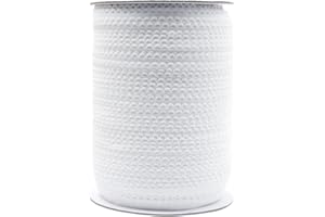 Bristlegrass Picot Loop Elastic Band for Sewing 3/8" 10mm Roll Spool Decorative Frilly Lace Stretchy Ribbon for Lingerie Underwear Sewing Trim (E-3/8 Inch x 50 Yards,White)