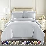 Hotel Luxury 3pc Duvet Cover Set-1500 Thread Count Egyptian Quality Ultra Silky Soft Premium Bedding Collection-King Size Artic Ice Blue