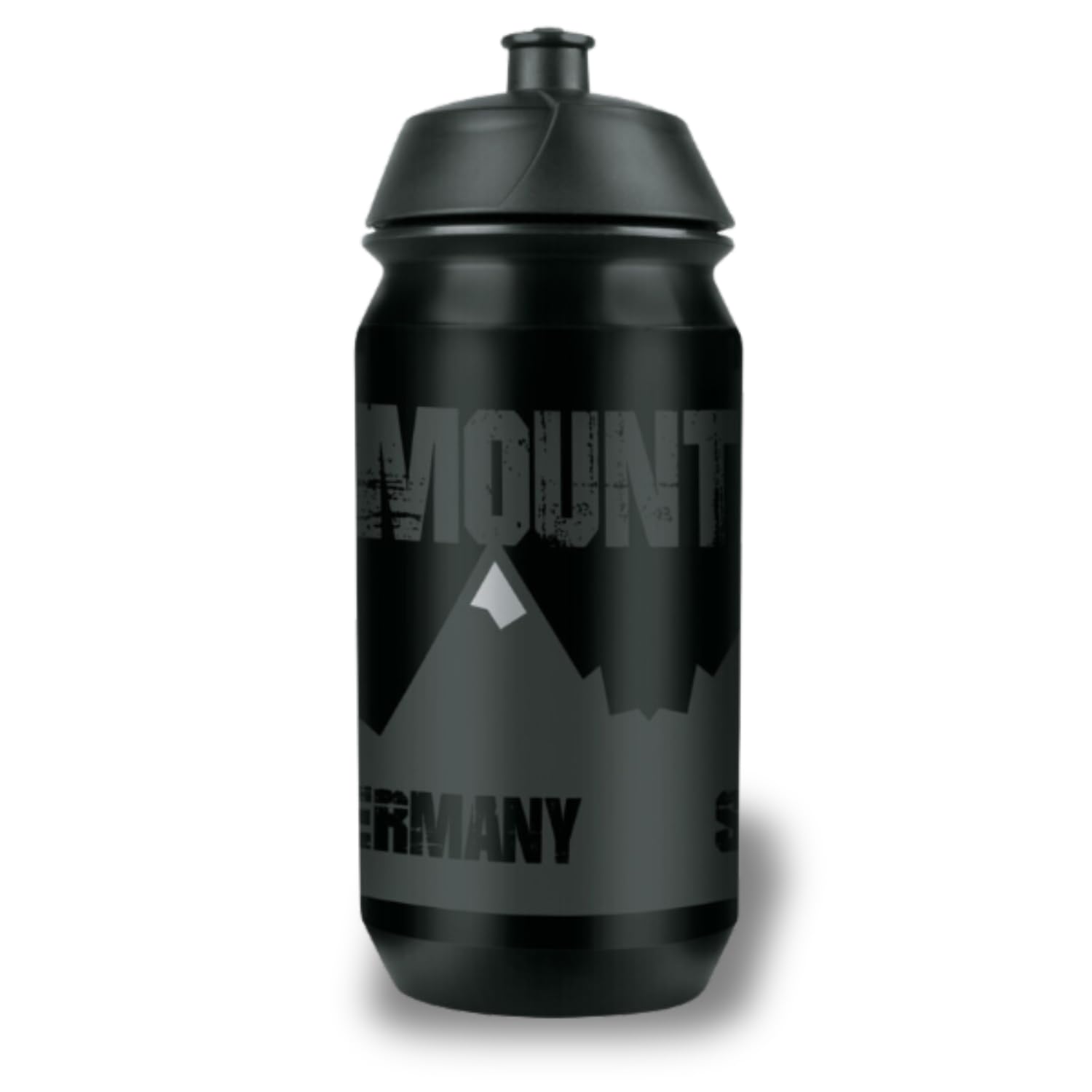 SKS GERMANY MOUNTAIN BOTTLE SMALL 500 ml drinking bottle in mountain design (bike accessory for all common bottle cages, leak-proof push-pull valve, ergonomic shape, removable lid)