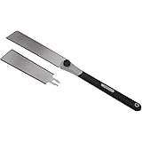 Amazon Basics 2-Piece Pull Hand Saw with Double Edge Blade Cutting For Woodworking - 9.5-inch & 13-inch