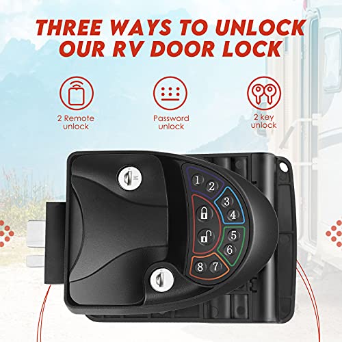 Rv Door Lock Keyless Entry with Deadbolt, RV Door Lock with 2 Wireless