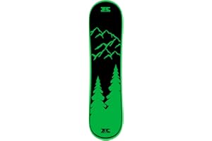 Krown Snowskate Plastic Polymer Skateboard Style Dual Kick Snowboard with Foam Grip – Many Graphics