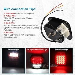 Partsam Pair 38 LED Universal Tail Brake Turn Stop