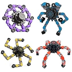 6PCS Transformable Fingertip Gyro Toy Chain Robot